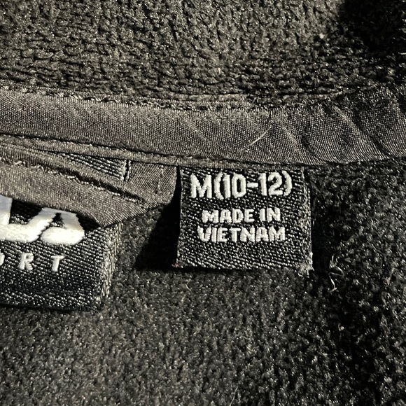 *Fila Sport Junior's Black  Zip Up Fleece Jacket Sz M - Picture 10 of 11